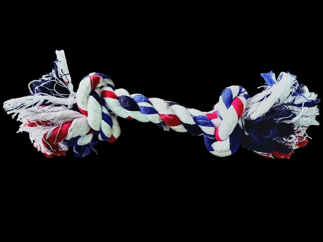 Rope-toy 2 Ball- 2 Knot Rope Toy - Image 1