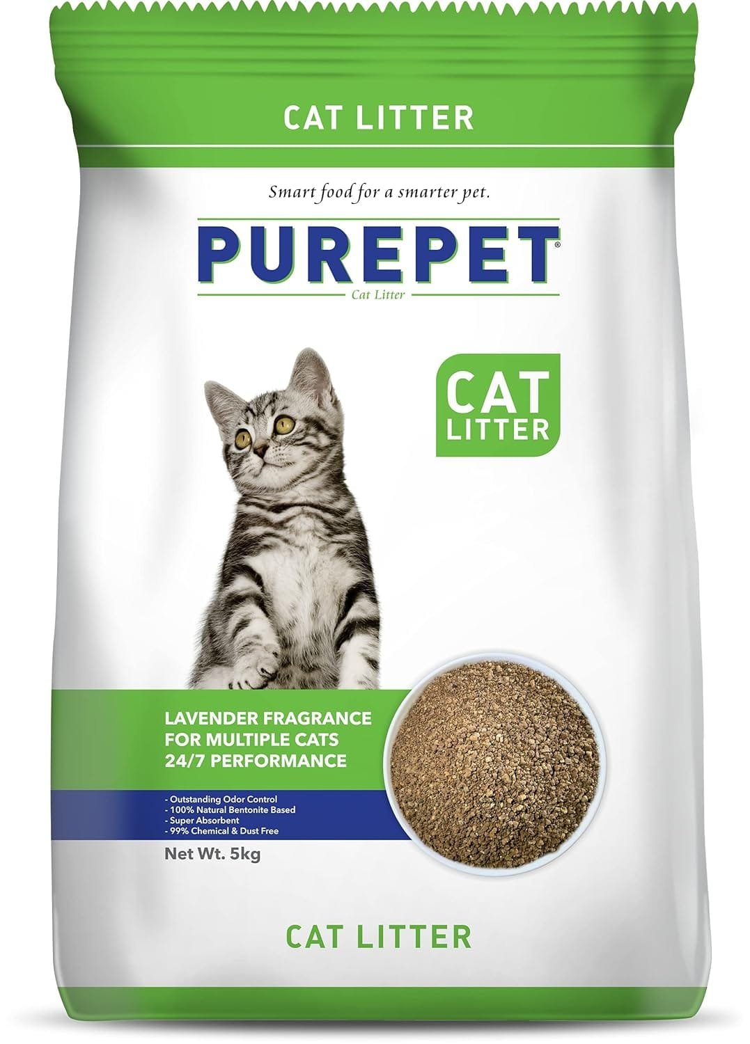 PUREPET CAT LITTER 5KG PUREPET CAT LITTER LAVENDER FRAGRANCE - Image 1